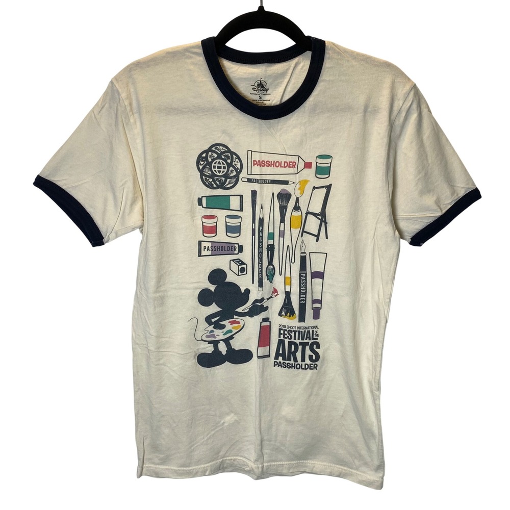 Disney Parks EPCOT Festival of the Arts 2019 Passholder Ringer Tee Small T Shirt